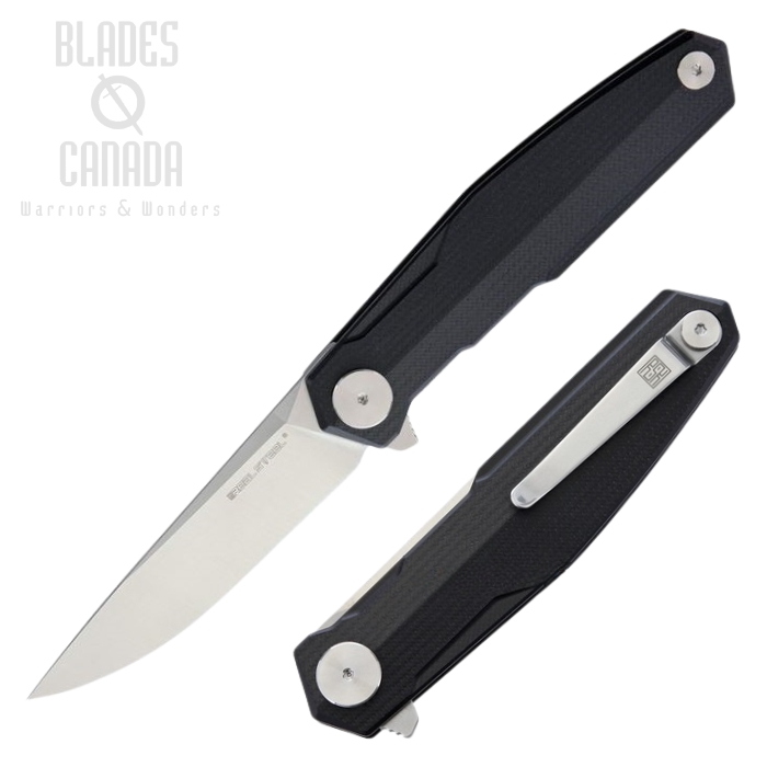 Real Steel G3 Light Flipper Folding Knife, 14C28N, G10 Black, 7814